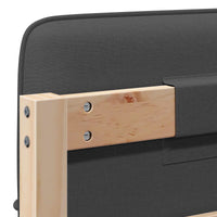 Testiera imbottita Marrone e grigio scuro 80 cm Pino massello 880149