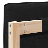 Testiera imbottita Marrone e Nero 80 cm Pino massello 880205