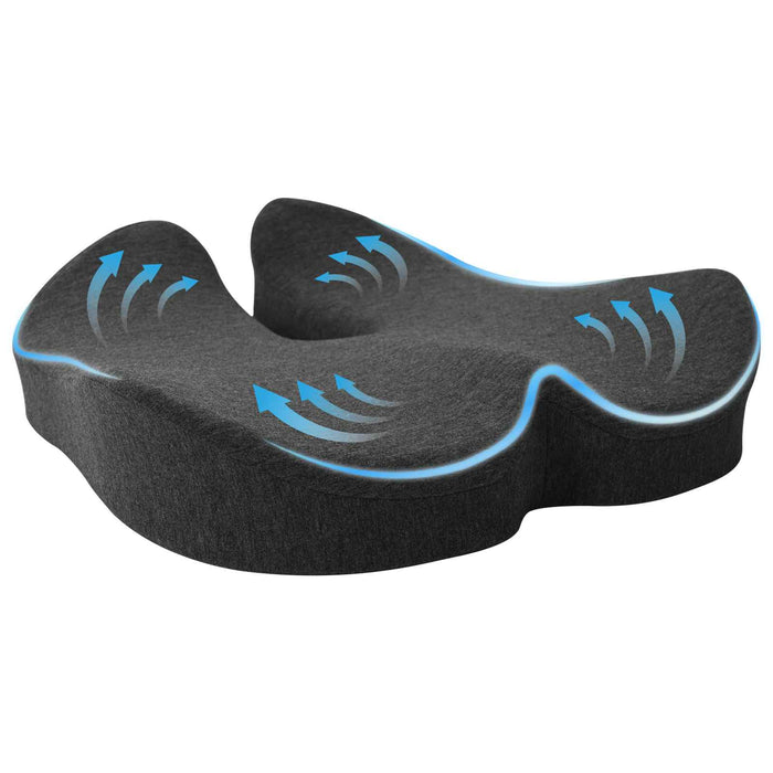 Cuscino con cuscino Grigio scuro 50 x 43 x 10 cm Cotone 42012689