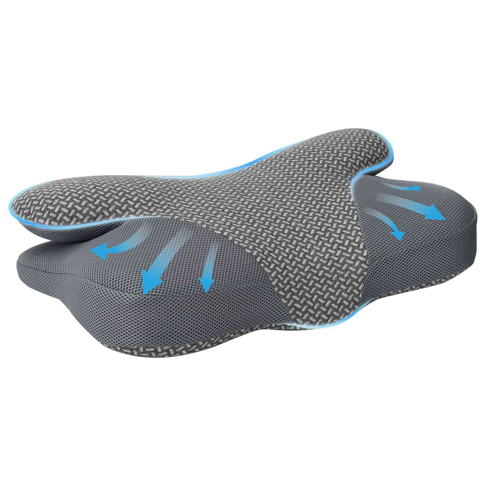 Cuscino con cuscino Grigio 59 x 38 x 14 cm Poliestere 42012691