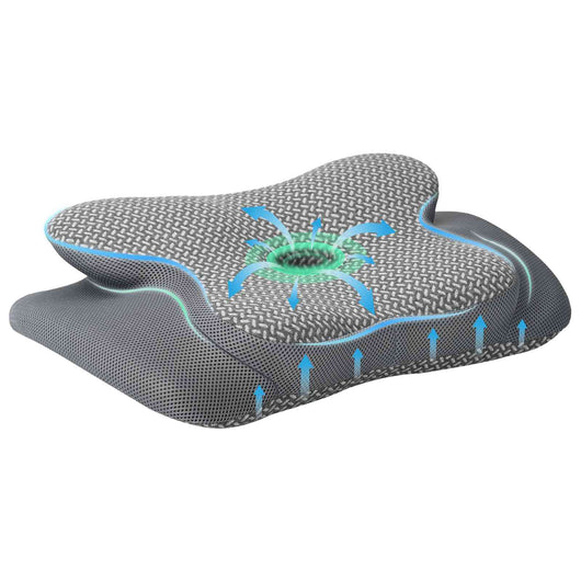 Cuscino con cuscino Grigio 60 x 37 x 13 cm Poliestere 42012693