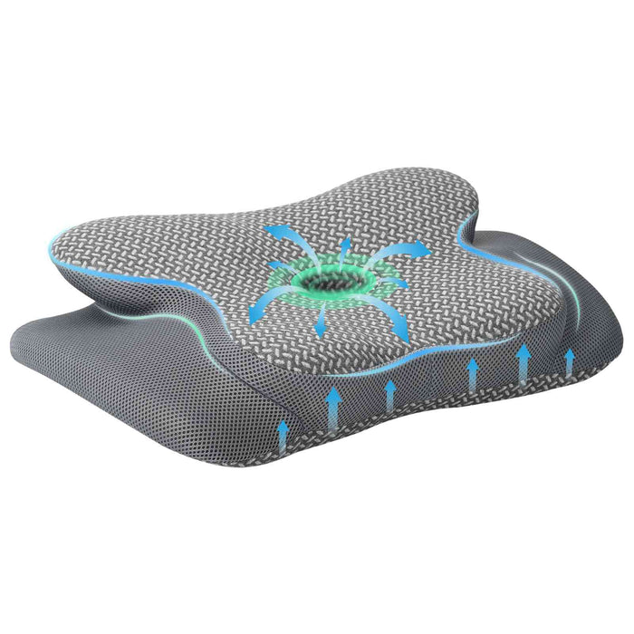 Cuscino con cuscino Grigio 60 x 37 x 13 cm Poliestere 42012693