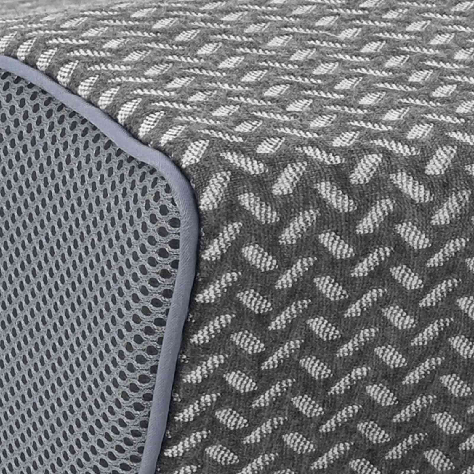 Cuscino con cuscino Grigio 60 x 34 x 11 cm Poliestere 42012695