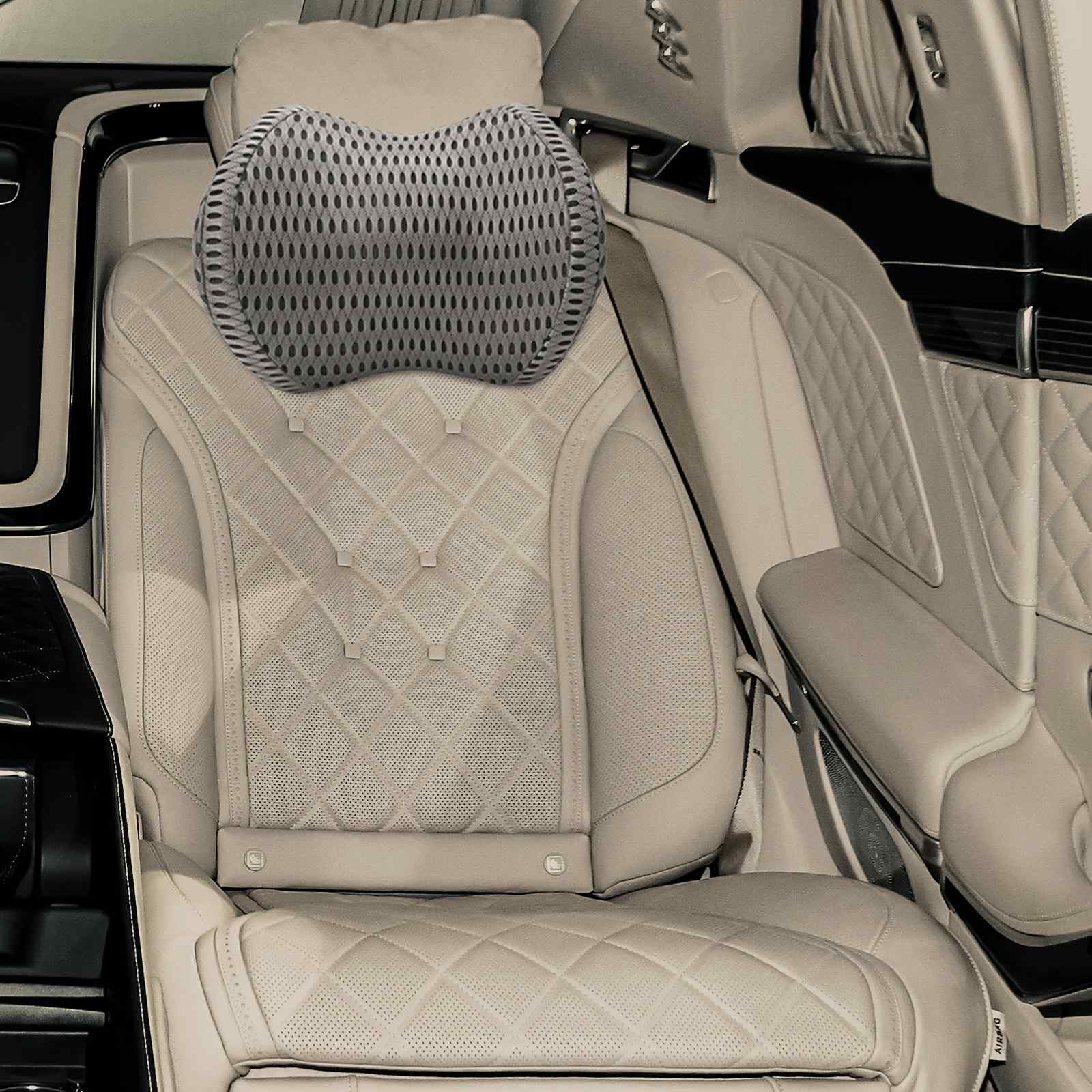 Cuscino con cuscino Grigio 31 x 23 x 14 cm Reticolo 4D 42012711