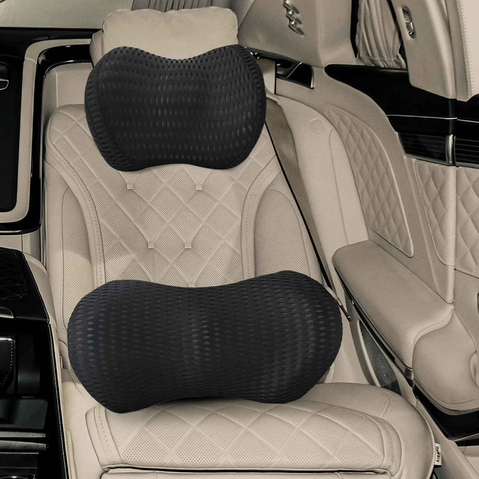 Cuscino con cuscino Regolabile 2 pcs Nero Reticolo 4D 42012714