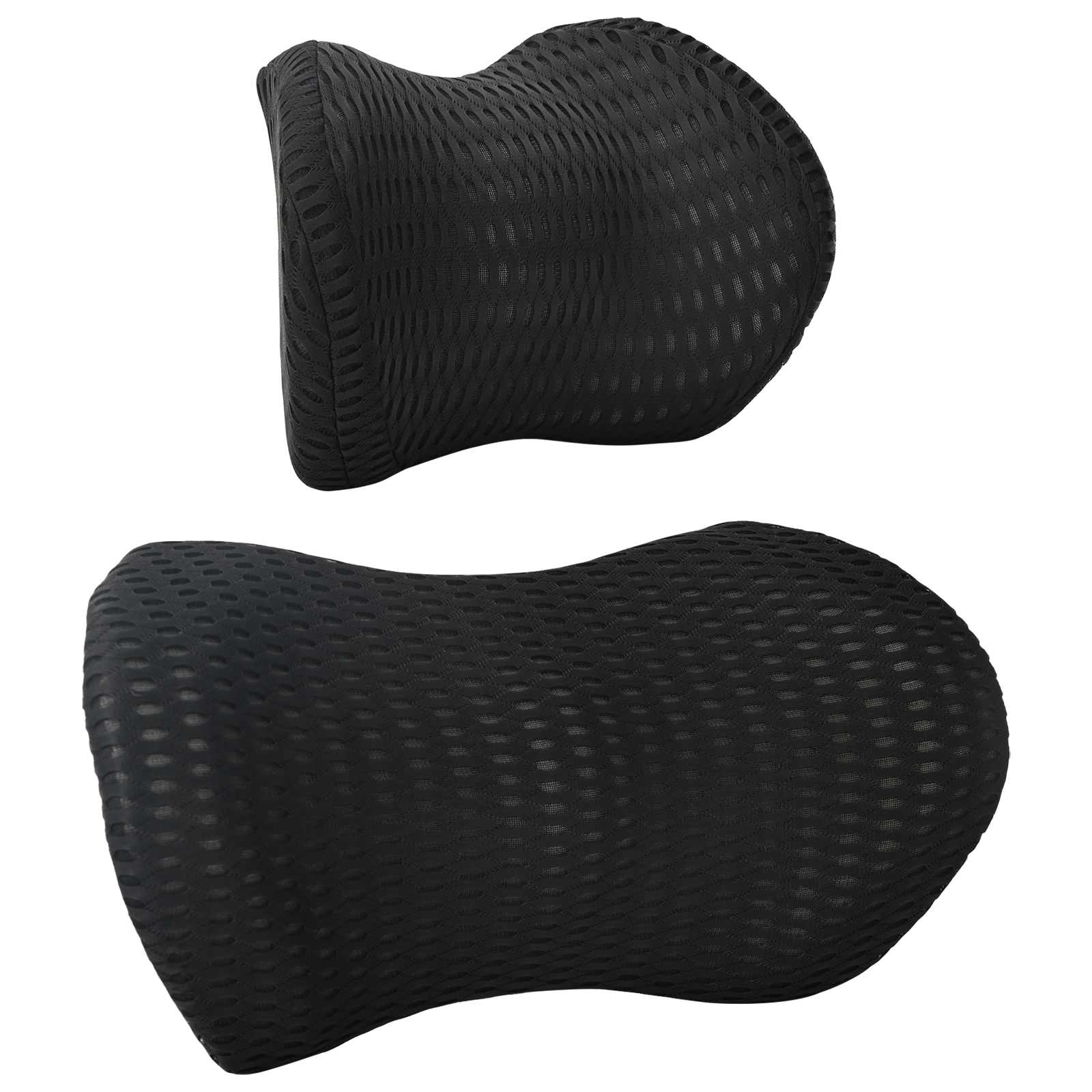 Cuscino con cuscino Regolabile 2 pcs Nero Reticolo 4D 42012714