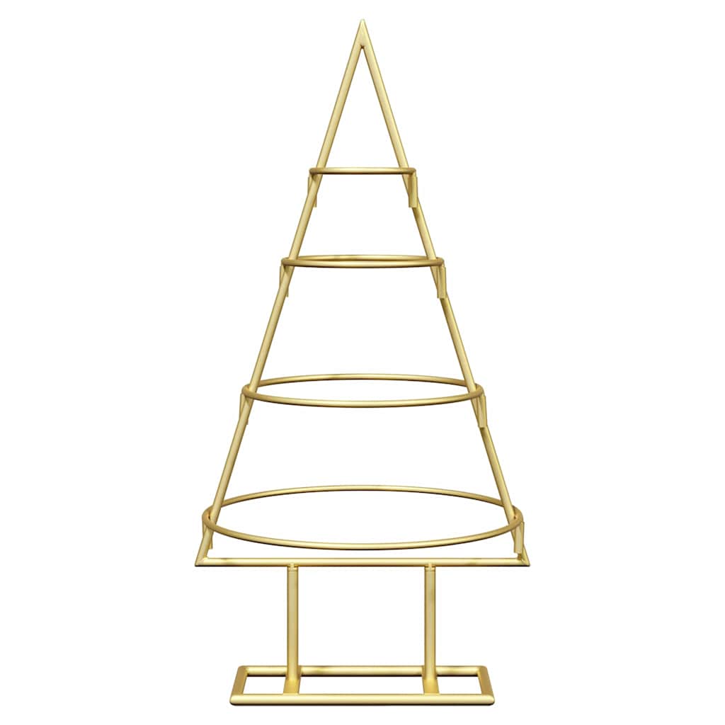 Albero di Natale in metallo con supporto Oro 60 cm 42019151