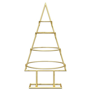 Albero di Natale in metallo con supporto Oro 60 cm 42019151