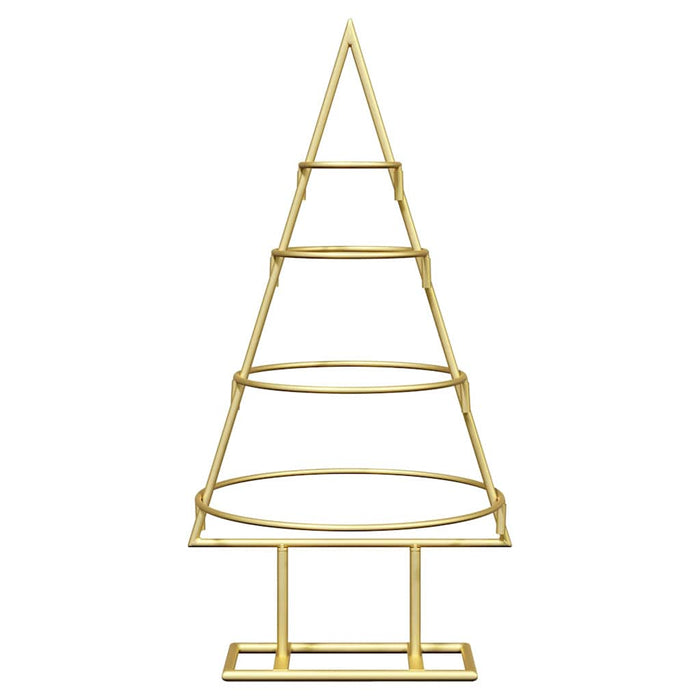 Albero di Natale in metallo con supporto Oro 60 cm 42019151