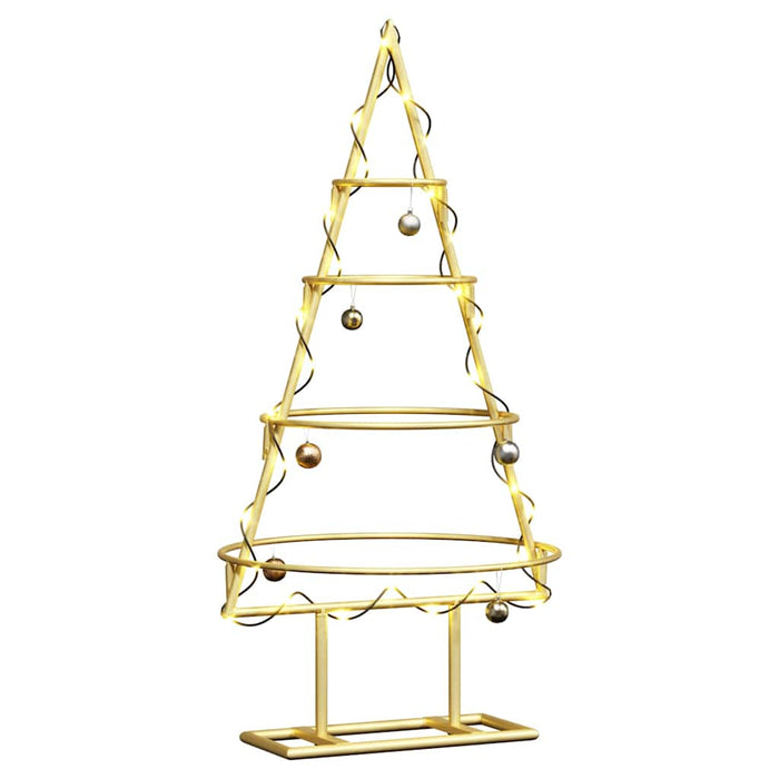 Albero di Natale in metallo con supporto Oro 60 cm 42019151