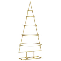Albero di Natale in metallo con supporto Oro 90 cm 42019152