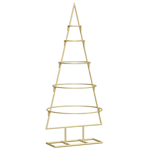 Albero di Natale in metallo con supporto Oro 90 cm 42019152
