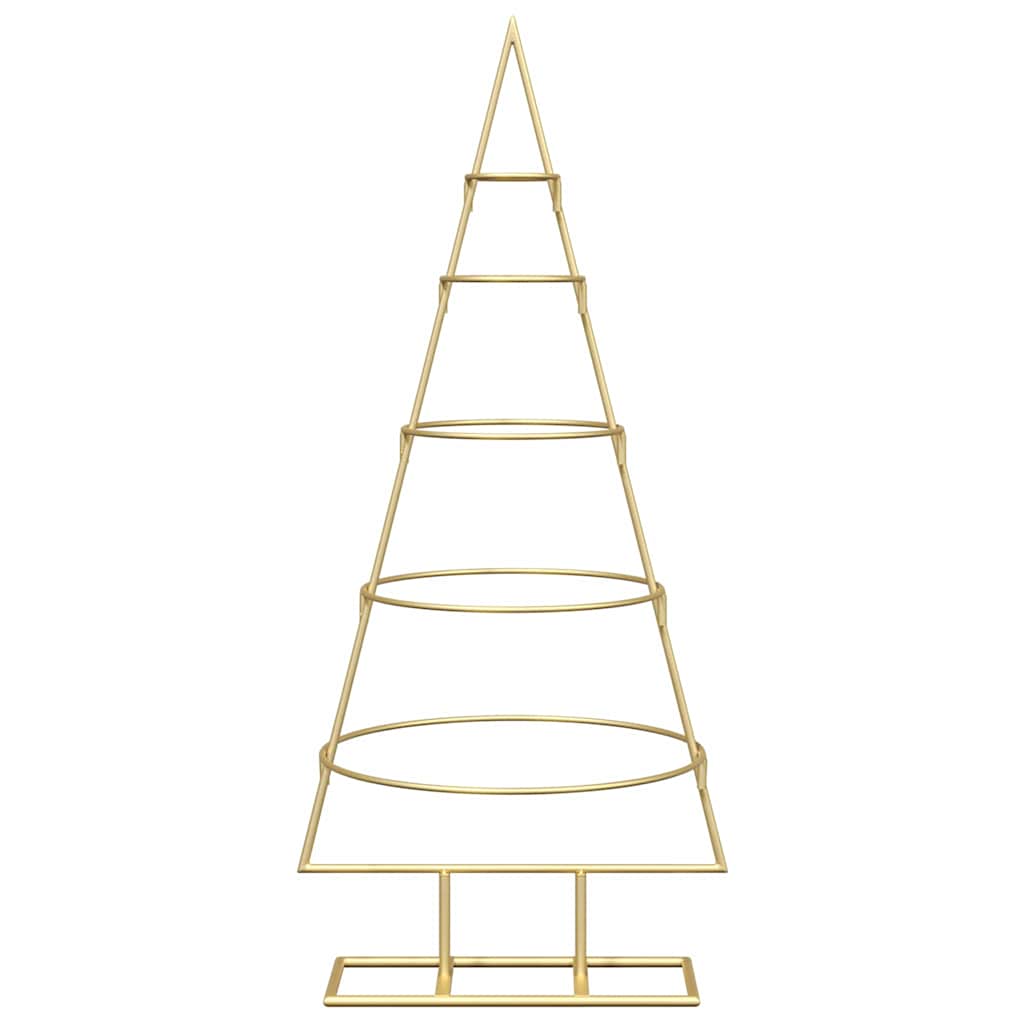 Albero di Natale in metallo con supporto Oro 90 cm 42019152