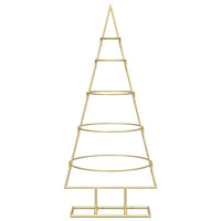 Albero di Natale in metallo con supporto Oro 90 cm 42019152
