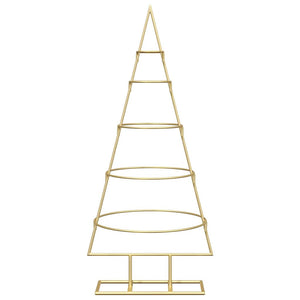 Albero di Natale in metallo con supporto Oro 90 cm 42019152