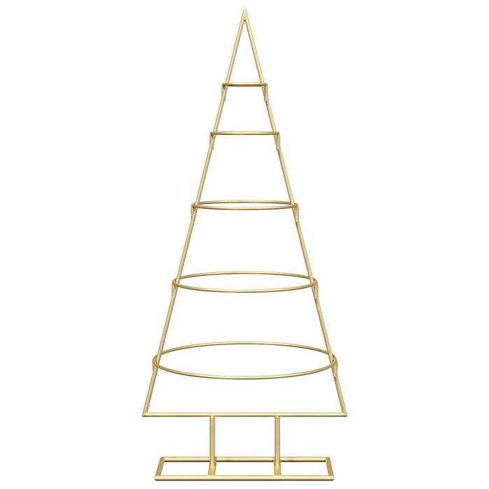 Albero di Natale in metallo con supporto Oro 90 cm 42019152