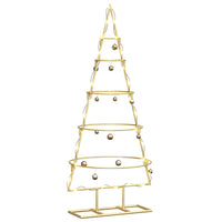 Albero di Natale in metallo con supporto Oro 90 cm 42019152