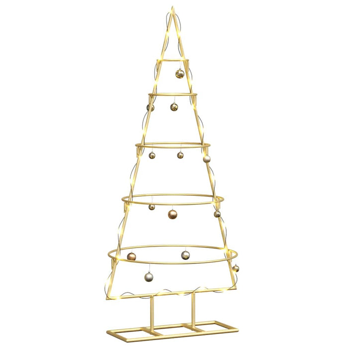 Albero di Natale in metallo con supporto Oro 90 cm 42019152