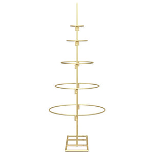 Albero di Natale in metallo con supporto Oro 90 cm 42019152