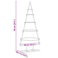 Albero di Natale in metallo con supporto Oro 90 cm 42019152