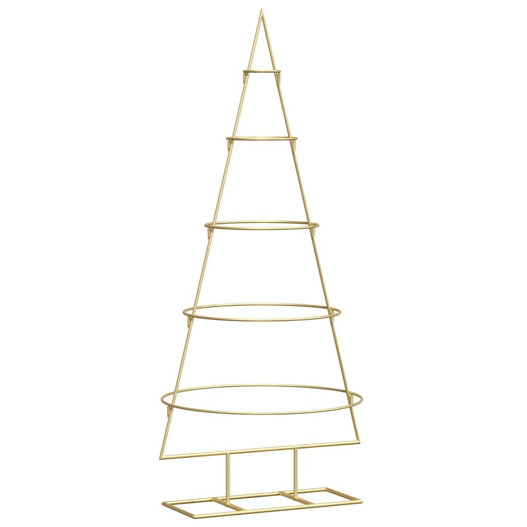 Albero di Natale in metallo con supporto Oro 125 cm 42019153