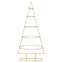 Albero di Natale in metallo con supporto-Decorazioni natalizie Oro 125 cm 449386