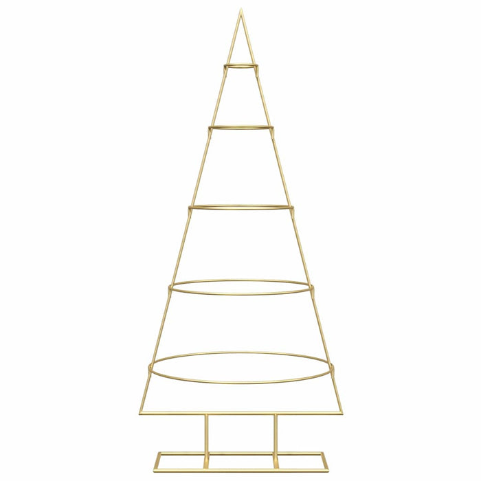Albero di Natale in metallo con supporto-Decorazioni natalizie Oro 125 cm 449386