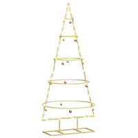 Albero di Natale in metallo con supporto-Decorazioni natalizie Oro 125 cm 449386