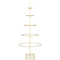 Albero di Natale in metallo con supporto-Decorazioni natalizie Oro 125 cm 449386