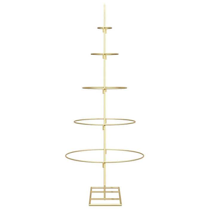 Albero di Natale in metallo con supporto Oro 125 cm 42019153