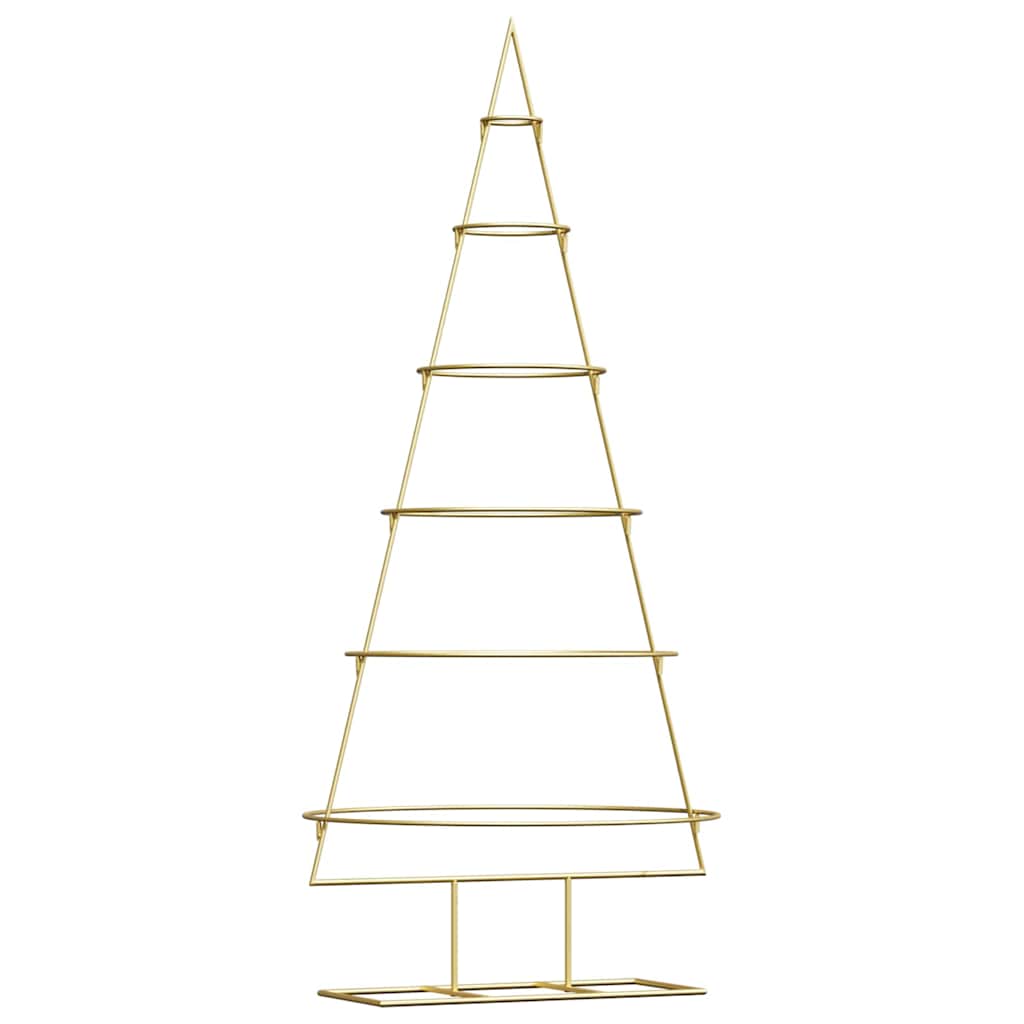 Albero di Natale in metallo con supporto-Decorazioni natalizie Oro 150 cm 269678