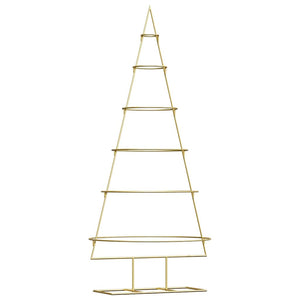 Albero di Natale in metallo con supporto-Decorazioni natalizie Oro 150 cm 269678