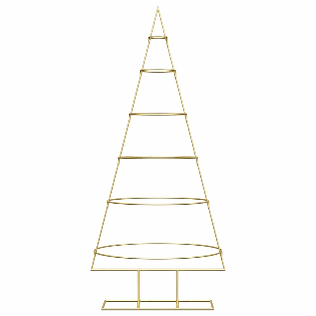 Albero di Natale in metallo con supporto-Decorazioni natalizie Oro 150 cm 269678