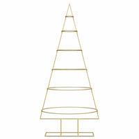 Albero di Natale in metallo con supporto-Decorazioni natalizie Oro 150 cm 269678