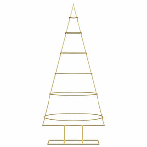 Albero di Natale in metallo con supporto-Decorazioni natalizie Oro 150 cm 269678