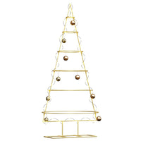 Albero di Natale in metallo con supporto-Decorazioni natalizie Oro 150 cm 269678