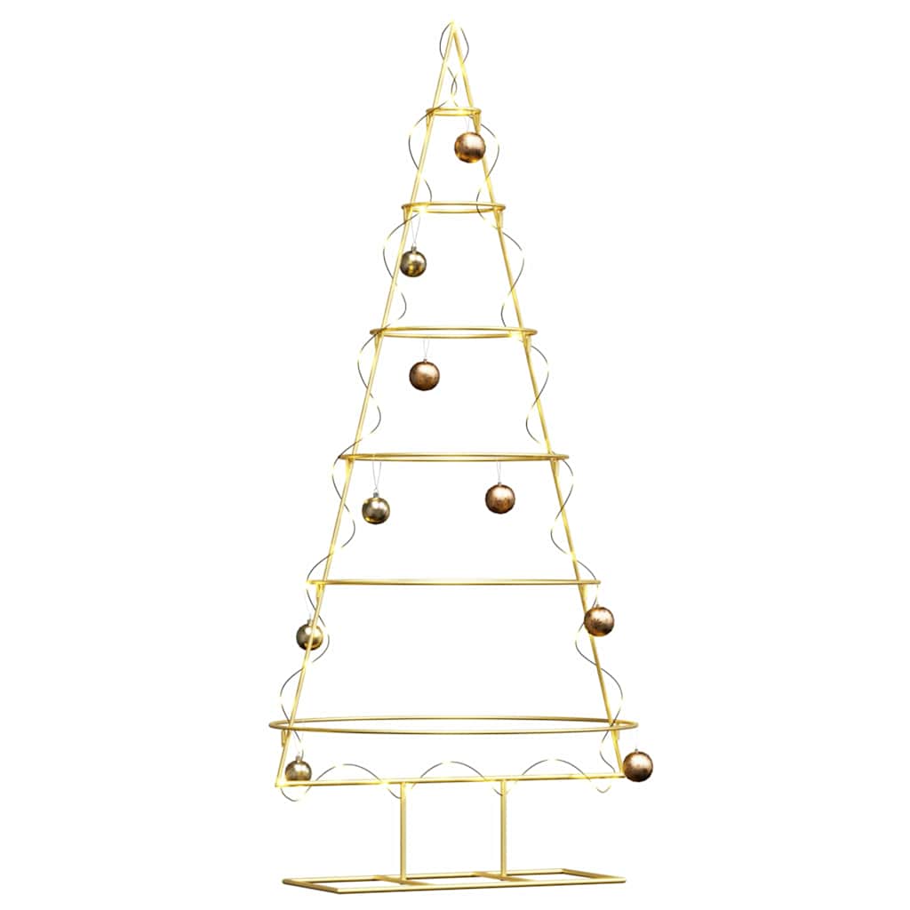 Albero di Natale in metallo con supporto Oro 150 cm 42019154