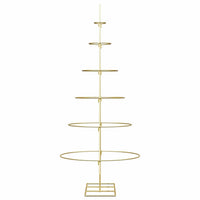 Albero di Natale in metallo con supporto-Decorazioni natalizie Oro 150 cm 269678