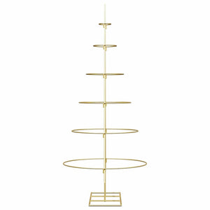 Albero di Natale in metallo con supporto Oro 150 cm 42019154