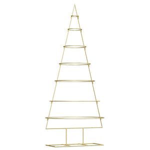 Albero di Natale in metallo con supporto-Decorazioni natalizie Oro 180 cm 627897
