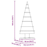 Albero di Natale in metallo con supporto Oro 180 cm 42019155