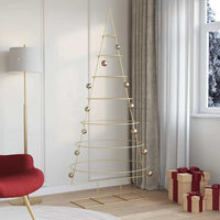 Albero di Natale in metallo con supporto Oro 210 cm 42019156