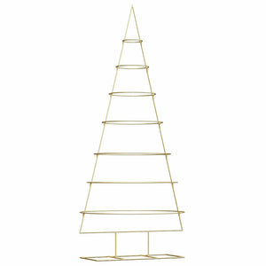 Albero di Natale in metallo con supporto-Decorazioni natalizie Oro 210 cm 636629