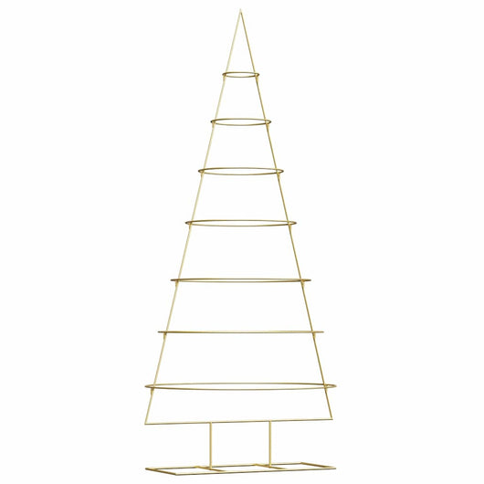 Albero di Natale in metallo con supporto Oro 210 cm 42019156