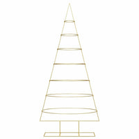 Albero di Natale in metallo con supporto-Decorazioni natalizie Oro 210 cm 636629