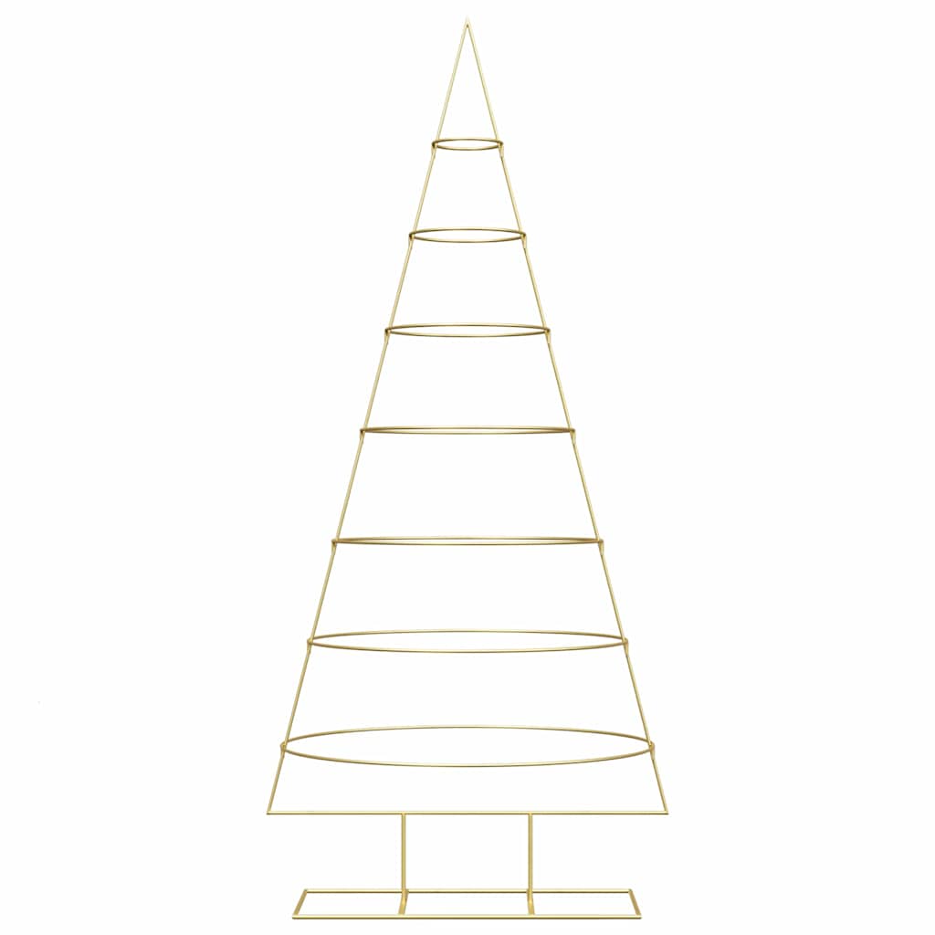 Albero di Natale in metallo con supporto Oro 210 cm 42019156