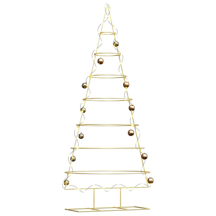 Albero di Natale in metallo con supporto-Decorazioni natalizie Oro 210 cm 636629