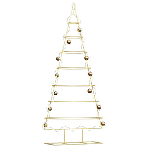 Albero di Natale in metallo con supporto Oro 210 cm 42019156