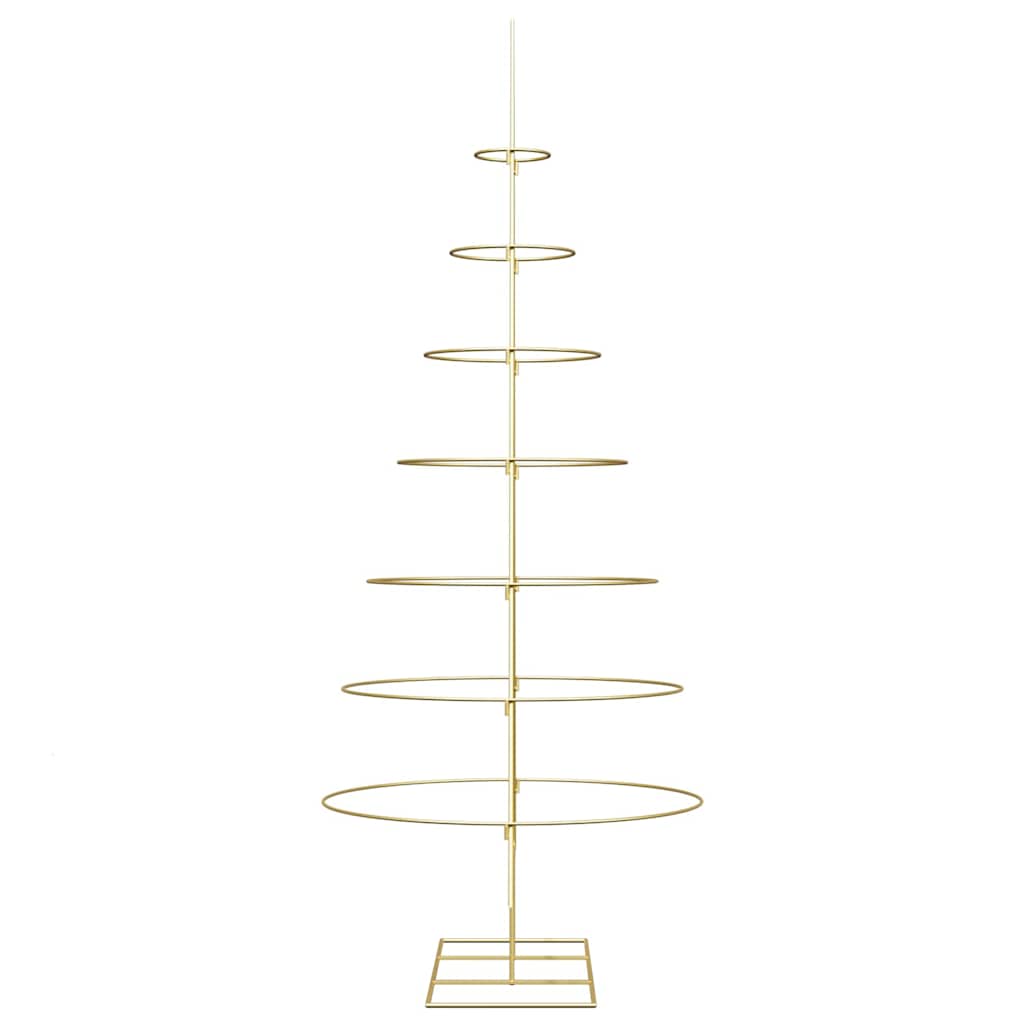 Albero di Natale in metallo con supporto-Decorazioni natalizie Oro 210 cm 636629