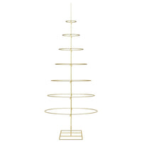 Albero di Natale in metallo con supporto-Decorazioni natalizie Oro 210 cm 636629